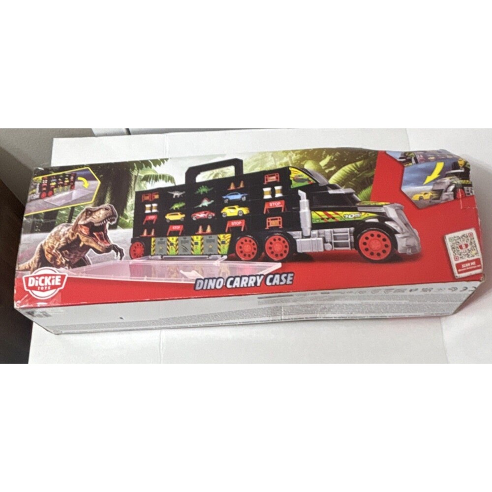 Dino Carry Case Toy Car Transporter Storage Truck with Cars & Accessories